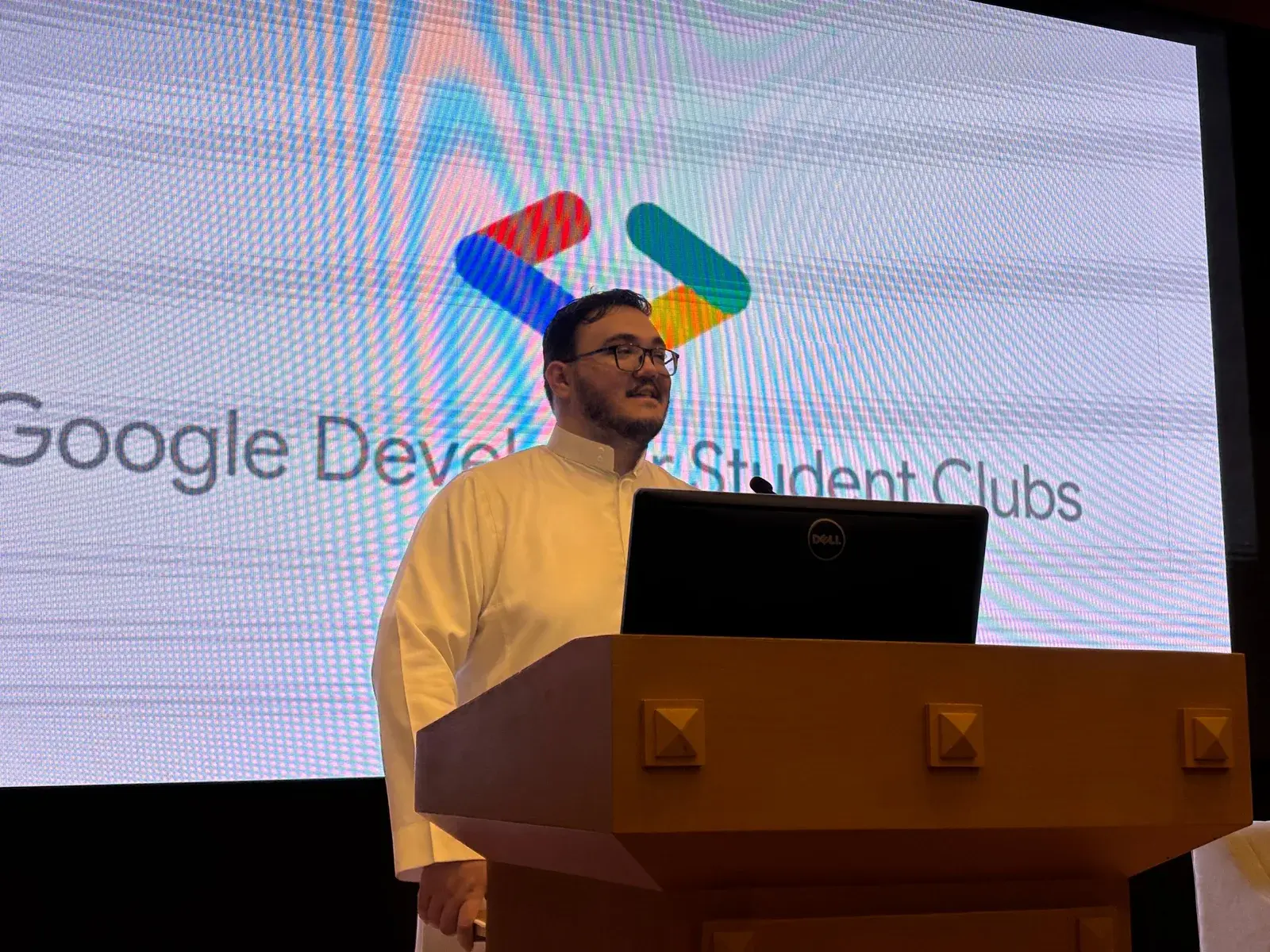 Salem presenting a Google Developer Student Club session